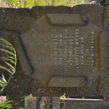 CORDINGLEY Sarah Elizabeth -1932