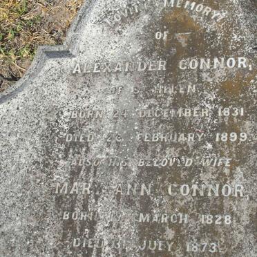 CONNOR Alexander 1831-1899 &amp; Mary Ann 1828-1873