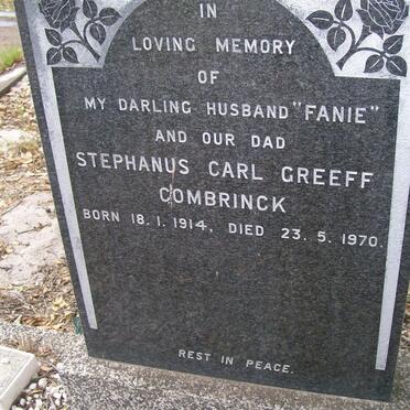COMBRINCK Stephanus Carl Greeff 1914-1970