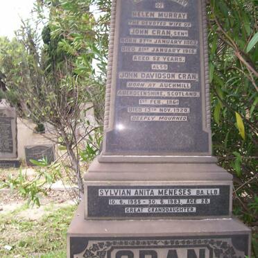 CRAN John Davidson 1861-1920 &amp; Helen MURRAY 1863-1915 :: MENESES Sylvian Anita 1935-1983