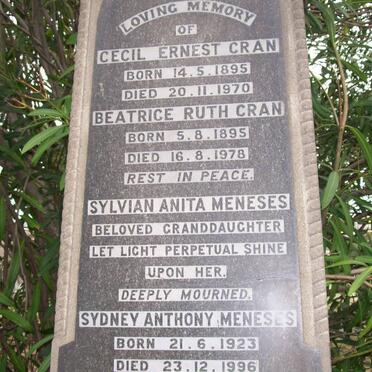 CRAN Cecil Ernest 1895-1970 &amp; Beatrice 1895-1978