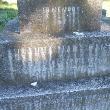 DAMON Susanna Mary 1815-1890