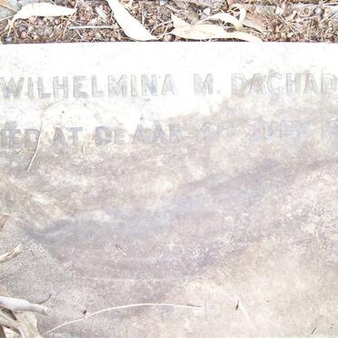 DACHADA Wilhelmina M. -1913