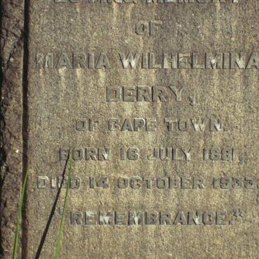 DERRY Maria Wilhelmina 1881-1933