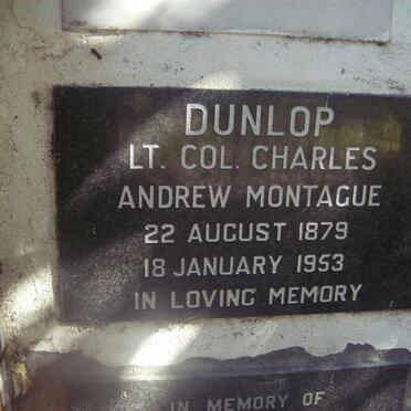 DUNLOP Andrew Montague 1879-1953