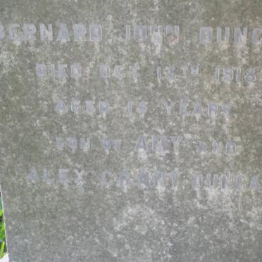 DUNCAN Bernard John -1918
