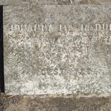 DURR Johanna Maria nee MOSTERT 1851-1923