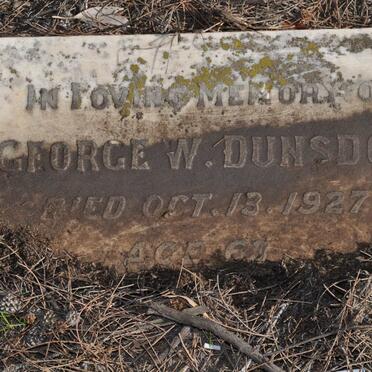 DUNSDON George W. -1927