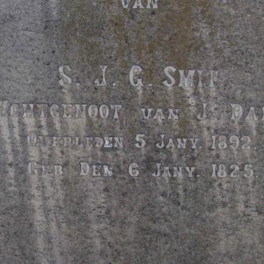 DALY  S.J.G. nee SMIT  1825-1892