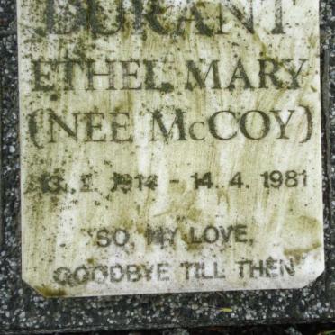 DURANT Mary nee McCOY 1914-1981