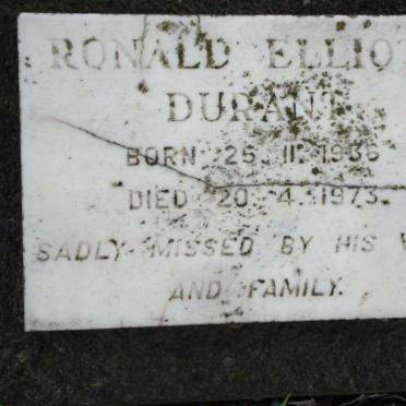 DURANT Ronald Elliott 1936-1973