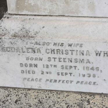 WHITE Magdalena Christina nee STEENSMA 1846-1935