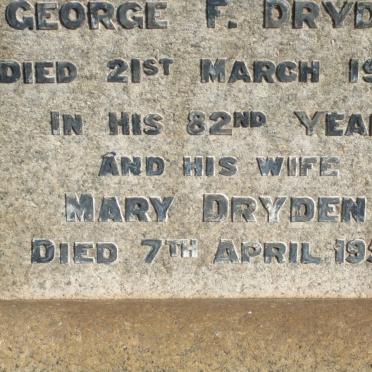 DRYDEN George F. -1945 &amp; Mary -1948