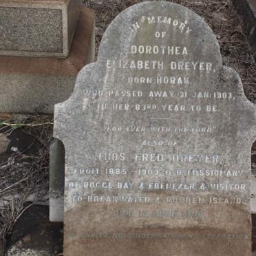 DREYER Thos. Fred. -1906 &amp; Dorothea Elizabeth HORAK -1903