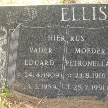 ELLIS Eduard 1909-1989 &amp; Petronella 1916-1991