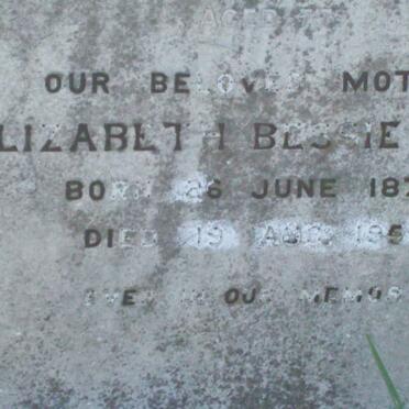 EVANS Elizabeth Bessie 1873-1959