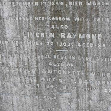 ELARIO Raymond Lincoln -1903 &amp; Ezabella Antonette WOUDBERG 1842-1905