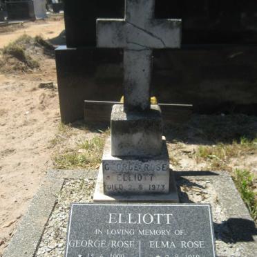ELLIOTT George Rose 1909-1973 &amp; Elma Rose 1910-2002