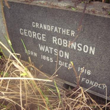 WATSON George Robinson 1865-1916