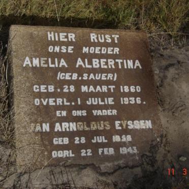 EYSSEN Jan Arnoldus 1858-1943 &amp; Amelia Albertina SAUER 1860-1936
