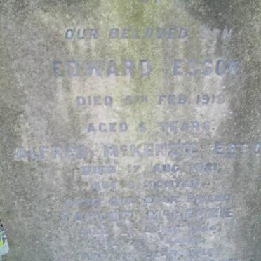 ESSON Edward -1919 :: ESSON Alfred Mckenzie -1921 :: McKENZIE Taylor -1925