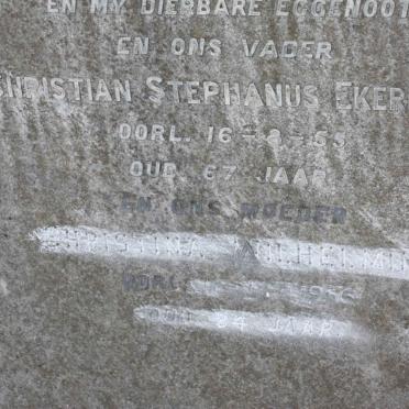 ECKERMANS Christian Stephanus -1955 &amp; Christina Wilhelmina -1966 :: ECKERMANS Hendrick Pieter -1925 