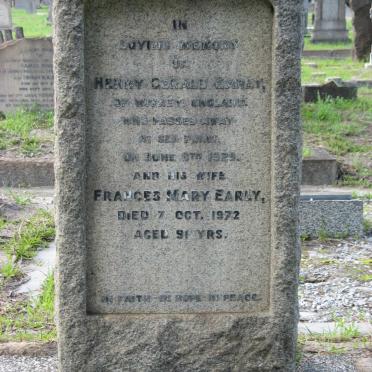 EARLY Henry Gerald -1929 &amp; Frances Mary -1972