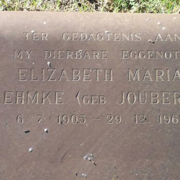 EHMKE Elizabeth Maria nee JOUBERT 1905-1968