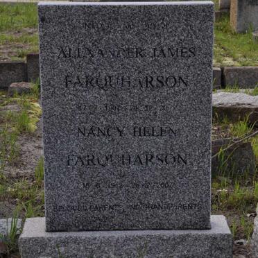 FARQUHARSON Alexander James 1907-200? &amp; Nancy Helen 1912-2007