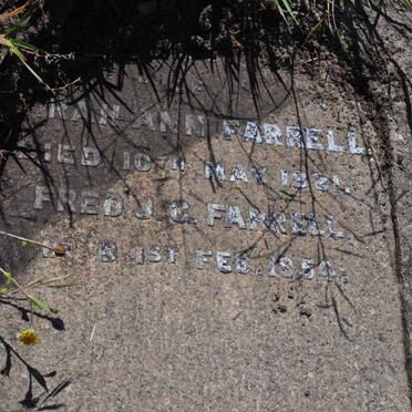 FARRELL Sarah Ann -1921 :: FARRELL Fred J.C. -1954