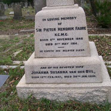 FAURE Pieter Hendrik 1848-1914 &amp; Johanna Susanna VAN DER BYL 1851-1928