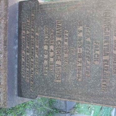 FALCK David Geoge Anosi 1893-1948 &amp; Margaretha Elizabeth BEESELAAR 1893-1966