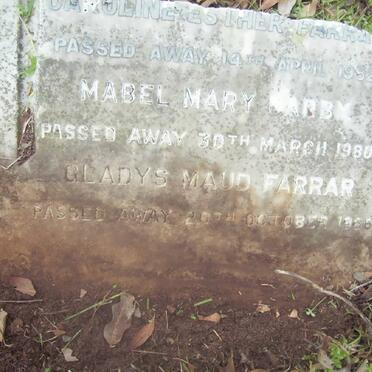 FARRAR Caroline Esther -1952 :: FARRAR Mabel Mary -1980 :: FARRAR Gladys Maud -1986