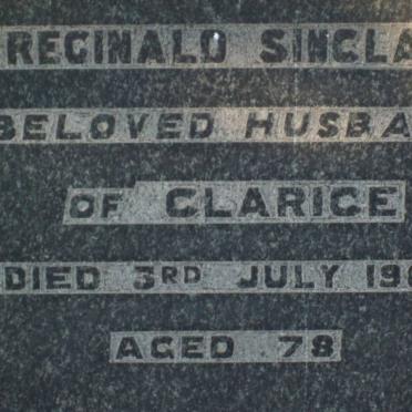 SINCLAIR Reginald -1964
