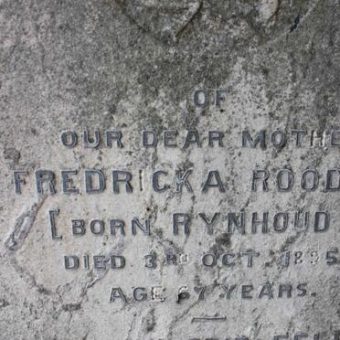 ROODT Fredricka nee RYNHOUD -1895