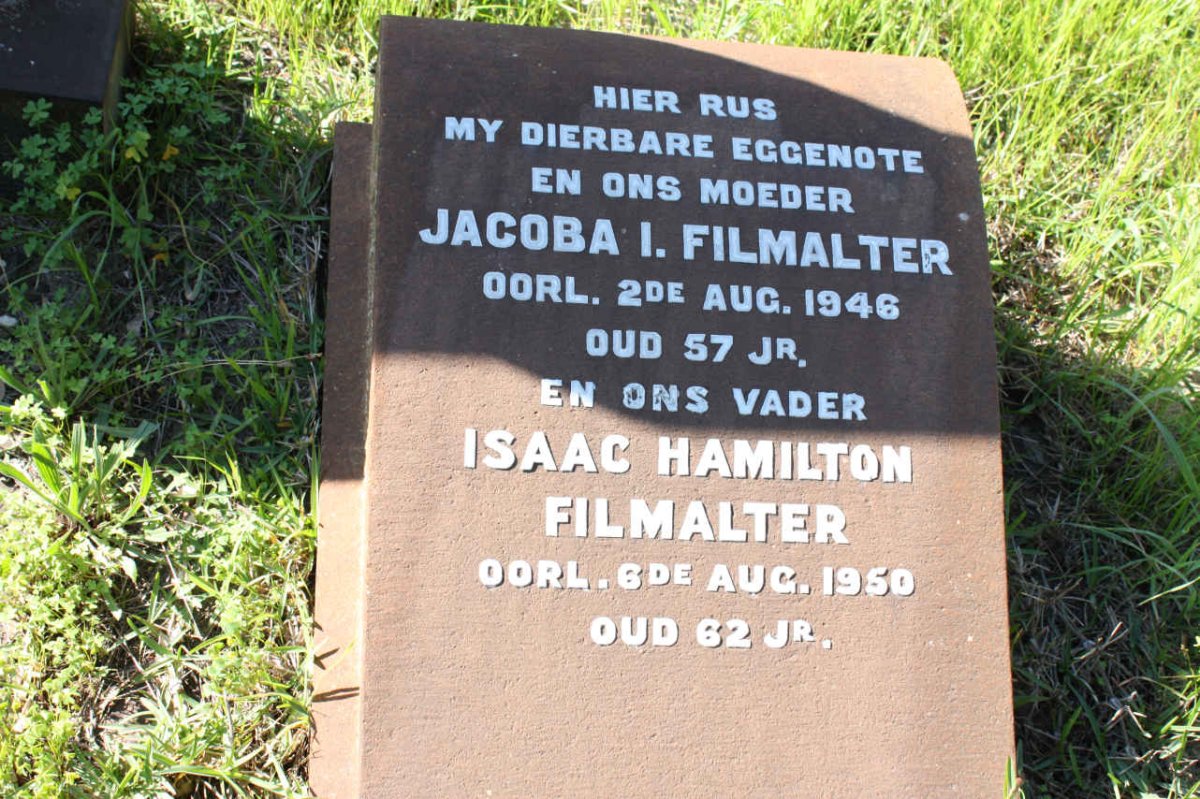 FILMALTER Isaac Hamilton -1950 &amp; Jacoba I. -1946