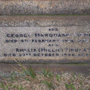 FINDLAY George Marquard -1936 &amp; Amelia -1946