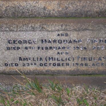 FINDLAY George Marquard -1936 &amp; Amelia -1946