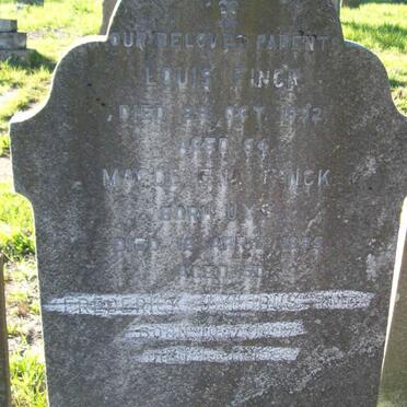 FINCK Louis  -1892 &amp; Magdelena nee UYS 1895 :: FINCK Frederick Jacobus 188?-1958