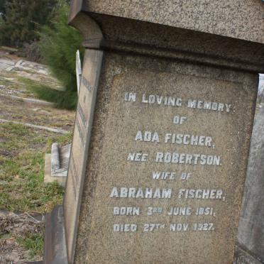 FISCHER Ada nee ROBERTSON 1851-1927
