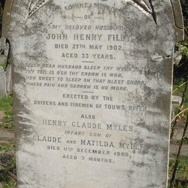 FILBY John Henry  -1902 :: MYLES Henry Claude  -1902 