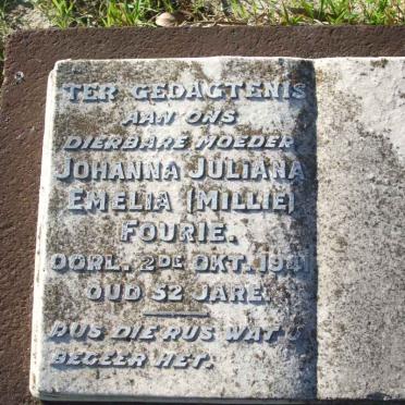 FOURIE Johanna Juliana Emelia -1941