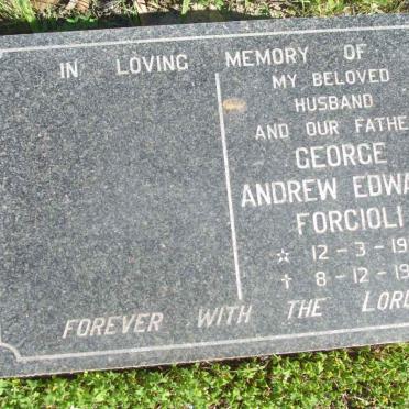 FORCIOLI George Andrew Edward 1908-1973