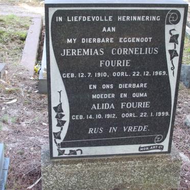 FOURIE Jeremias Cornelius 1910-1969 &amp; Alida 1912-1999