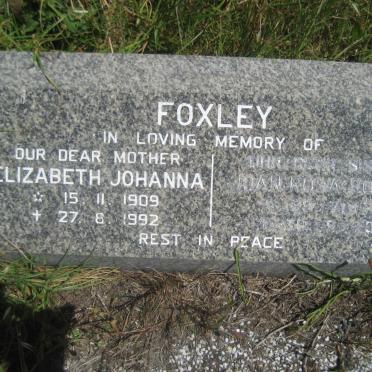 FOXLEY Elizabeth Johanna 1909-1992 :: FOXLEY Joan Rosa Sophia 1935-2001