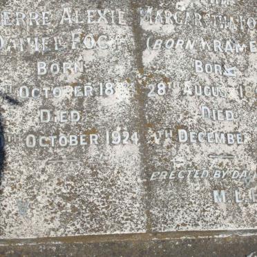 FOCK Pierre Alexie Daniel 18??-1924 &amp; Margaretha KRAMER  1849-1916