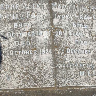 FOCK Pierre Alexie Daniel 18??-1924 &amp; Margaretha KRAMER  1849-1916