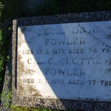 FOWLER Cecil de K. -1977 &amp;  C.L.C. -1979