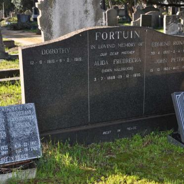FORTUIN Alida Fredrecka nee WALBRUGH 1889-1970