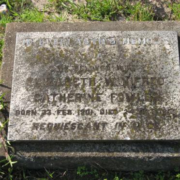 FOWLES Elizabeth Winifred Catherine 1901-1956